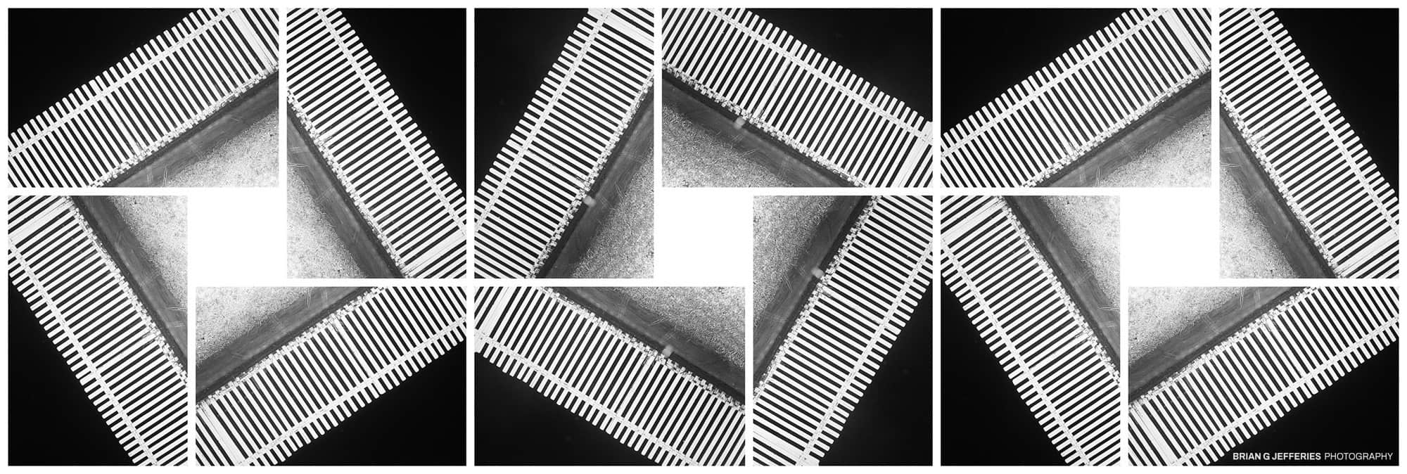 Untitled (Diagonal Fence) 1985-tiled