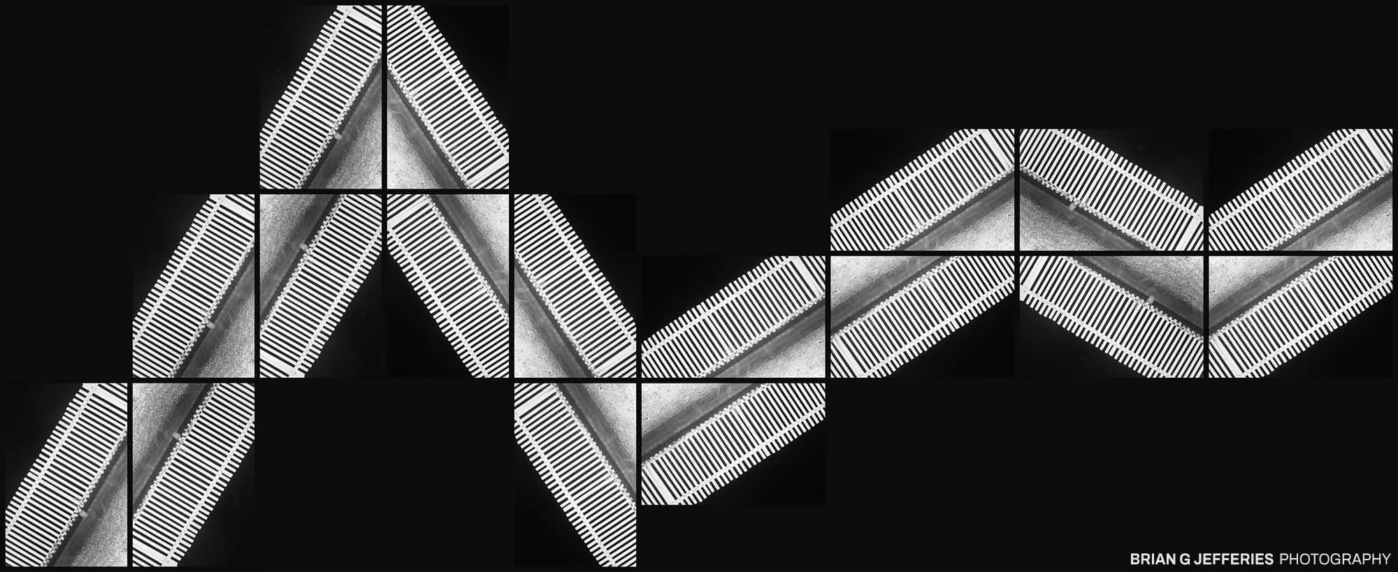 Untitled (Diagonal Fence) 1985-tiled